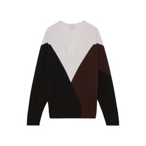 REISS June Wool-Blend Colourblock Knit Jumper